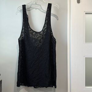 Victoria Secret woman black top, see through, size M